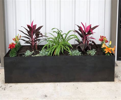 sealed metal planter box|decorative metal planter boxes.